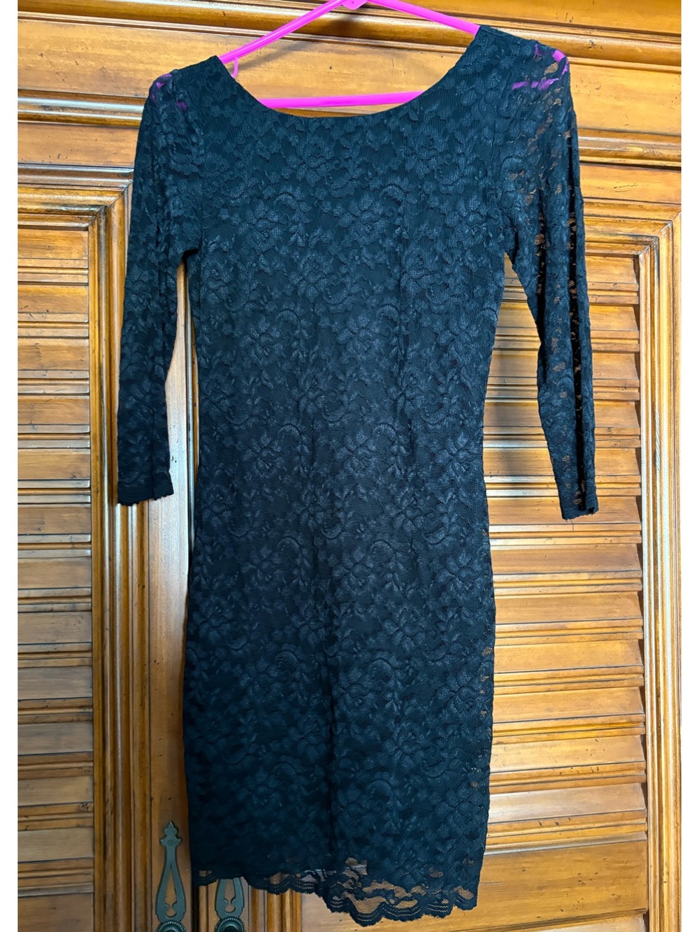 Forever 21 Black Floral Lace Dress